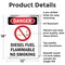 Signmission Diesel Fuel Flammable Danger Sign, Aluminum, 12in W x 18in L, 2PK OS-2PACK-DS-A-1218-V-1128 - alternate 4